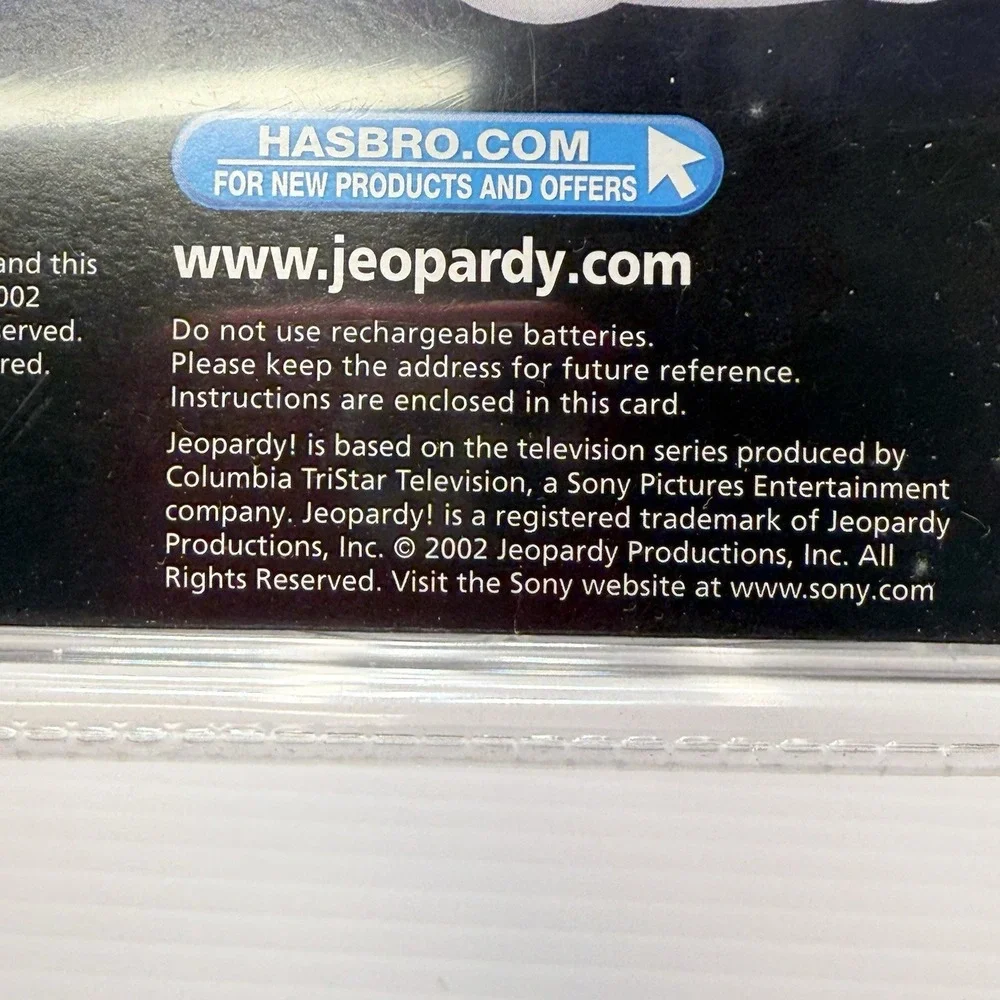 2002 Tiger Games Hasbro Jeopardy! Electronic Hand-Held LCD Game Brand NEW Sealed